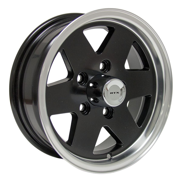 RT RDG25-700-568 -  Satin Black Mite 13x5 Alloy Wheel & Tire ST175/80R13 LRC