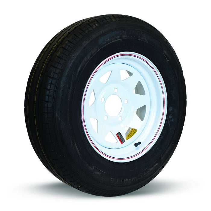 Tow-Rite RDG25-702-WS6 - Tire & Rim ST205/75R15 LRC White Spoke 4.28