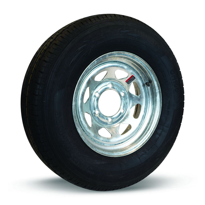 Tow-Rite RDG25-701-SGA5 - Tire & Rim ST205/75R14 LRC Galvanized Spoke 3.19