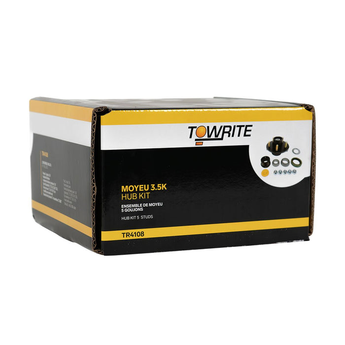 Tow Rite TR4108 - Complete Hub Kit 3.5K 5-4.5 Studs 1/2"